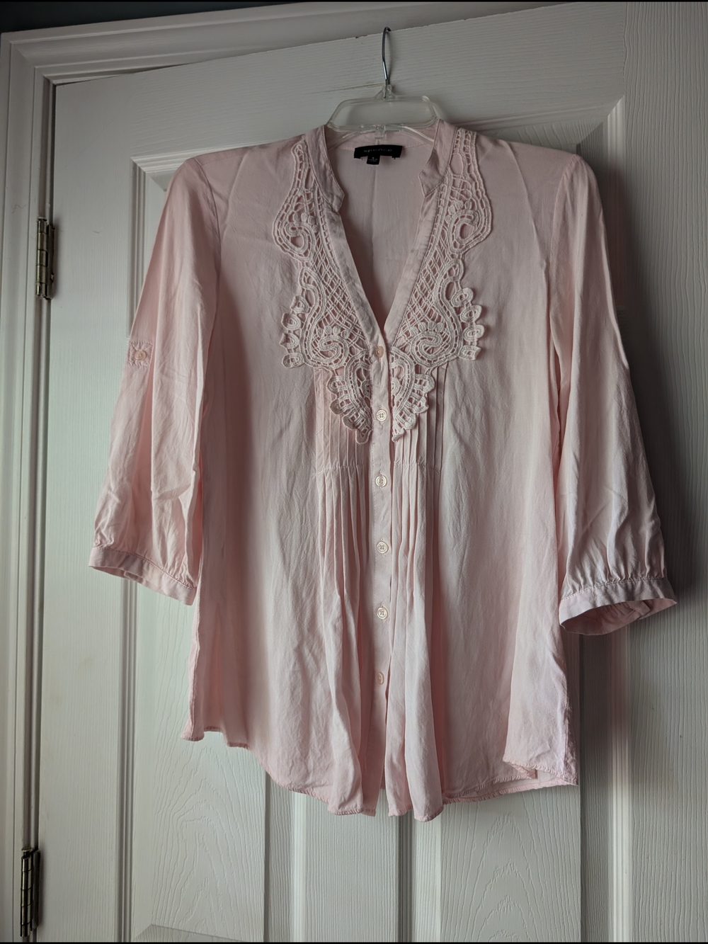 Spense Lace-Trim Blouse